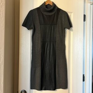Calvin Klein Short Sleeve Faux Leather Dress